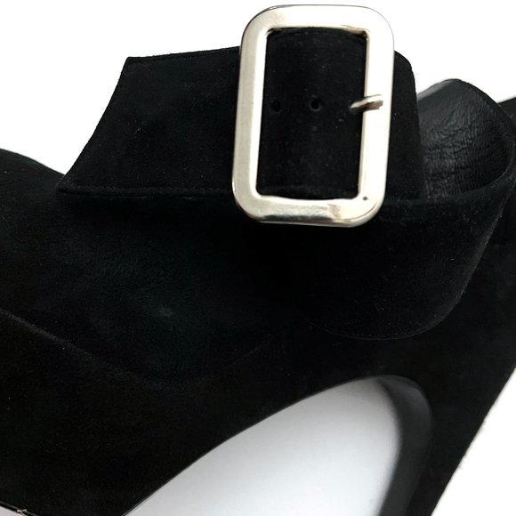 YSL - Imperiale Suede Platform Ankle Strap Heels - Picture 16 of 16